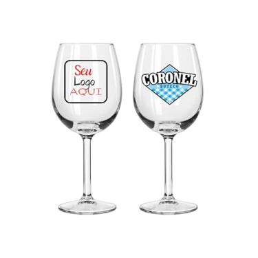 Imagem de Conjunto 24 Taças Cristal Vinho Personalizado Tinto Branco Rose Aniversario Lembrancinha Noivado Madrinha Padrinho Festa Confraternização Luxo Hotel Boas Vindas