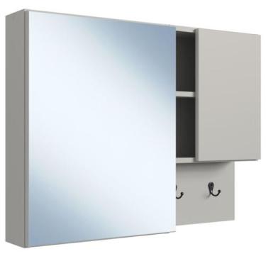 Imagem de Armario Para Banheiro Com Espelho 02 Portas 80cm Arenas PRODDY - Milan