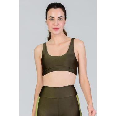 Imagem de Top Feminino Pulse Fitae, Verde militar, P