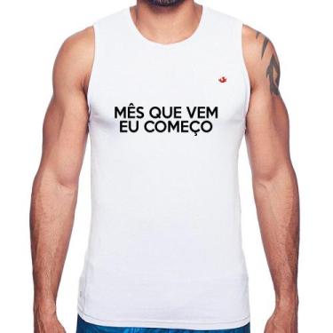 Imagem de Regata Mês que vem eu começo - Foca na Moda, Branco, P