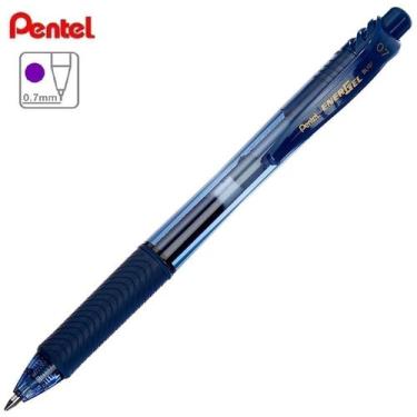 Imagem de Caneta Gel PENTEL EnerGel-X 0.7mm Retrátil - Unidade, AZUL PETROLEO