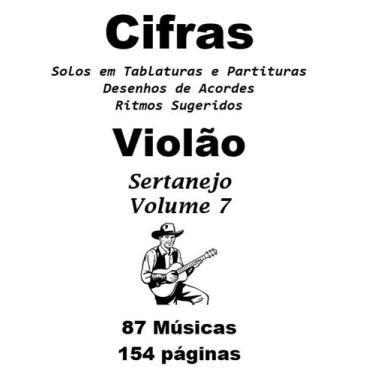 Imagem de Caderno de Cifras Sertanejo Violão Vol 7  154pg87 músicas - Academia d
