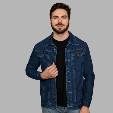 Imagem de Jaqueta Casaco Jeans  Masculina Super Estilosa P ao GG - NoBrand, Azul