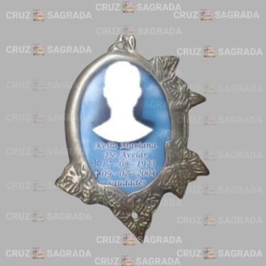 Imagem de Foto em Porcelana 9x12 Túmulo Jazigo Lápide Cemitério com Moldura em B