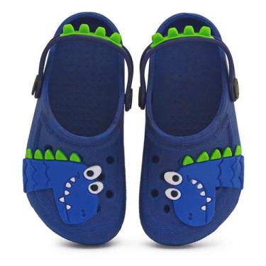 Imagem de Sandália Babuche Infantil Dinosaur Menino Menina Papete Calce Fácil - 