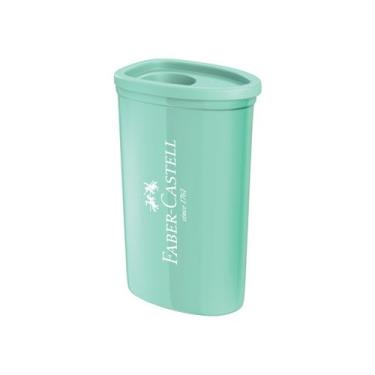 Imagem de Apontador com depósito FABER-CASTELL Triangular Pastel, Verde