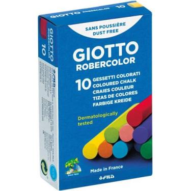Imagem de Giz Escolar Plastificado Giotto Colorido com 10 - Fila Canson