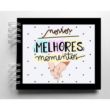 Imagem de Álbum De Fotos Scrapbook Nossos Melhores Momentos 15,7X18,5cm Presente