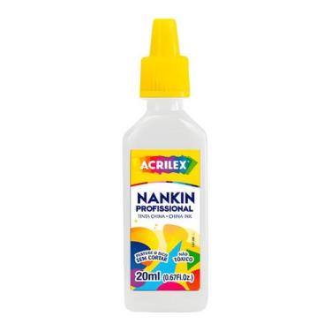Imagem de Tinta Nankin Profissional Para Contornos 20ml Acrilex , BRANCO