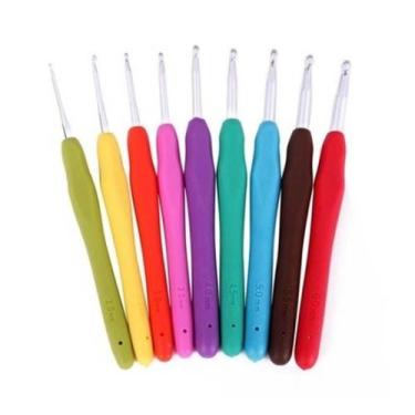 Imagem de Kit 9 Agulha de Crochê Soft Emborrachado  - Armarinhos Beaba