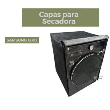 Imagem de Capa secadora samsung 12kg transparente flex - Capas Flex, PRETO