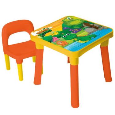 Imagem de Mesa Com Cadeira Didádica Infantil - Monte Líbano, Turma do dino