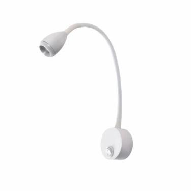 Imagem de Kit 2 Arandelas Led 3w 3000k Haste Flexível Quarto Cabeceira Cama Leit