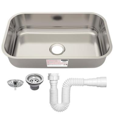Imagem de Cuba de Embutir Basic Aço Inox com Válvula e Sifão 56BL - Tramontina 9