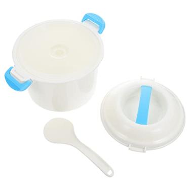 Imagem de HEMOTON Panela de cozinha de arroz pequena panela de micro-ondas para arroz: recipiente de alimentos para micro-ondas para sopa de arroz macarrão de frango cozimento fácil panelas de micro-ondas