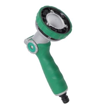 Imagem de Bocal de Mangueira de Jardim, Bocal de Spray de Metal Resistente Com 6 Padrões de Irrigação, Pulverizador Manual de Alta Pressão Com Controle de Polegar para Regar Plantas, Gramado