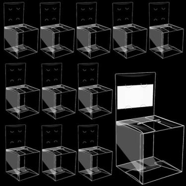 Imagem de Ysglory Pacote com 20 caixas de rifas transparentes, urna de doação, caixa de votação com slot para ingressos, caixa de caridade, caixa de sugestões para coletar concurso de votação de cartã