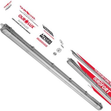 Imagem de Luminaria Hermetica Ourofort Led Ip65 1 X 18w T5/t8 1537 - OUROLUX