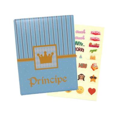 Imagem de Álbum de 500 fotos 10x15 Príncipe Coroa Dourada + ADESIVO - TUDOPRAFOT