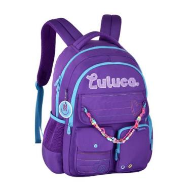 Imagem de Mochila Escolar Juvenil Da Youtuber Luluca - Clio, Roxo