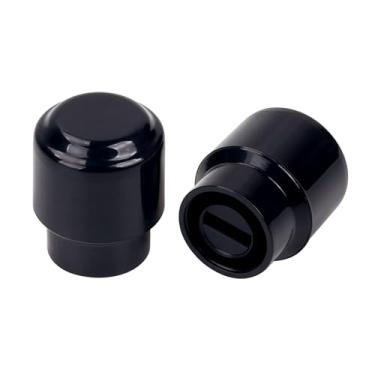 Imagem de Banworks Guitarras 4,9 mm (3/40.6 cm) ponta imperial 3 vias captador seletor tampas barril botão botão tampas para guitarra EUA Fender Telecaster Tele pacote com 2 JT/DWQM-02 preto com cabeça redonda