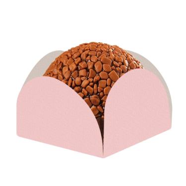 Imagem de Kit C/ 6 Pcts. De Forminhas Caixeta Rosa Em Pétalas P/ Doces Docinhos Finos C/ 50 Un.