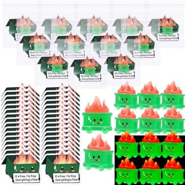 Imagem de CroBlissful 20 Set Employee Appreciation Gifts Bulk Emotional Support Resin luminous Dumpster Ornament Thank You Gift for Coworker Staff Resin Fire Gift with Positive Cards for Office Team (Classic)