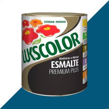 Imagem de Tinta esmalte lukscolor alto brilho 900ml azul franca
