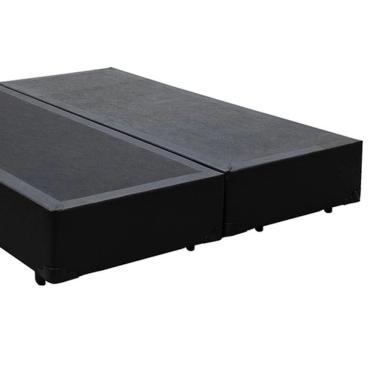 Imagem de Base Cama Box King Size Preto Bipartido 193X203X40