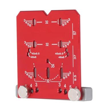 Imagem de Régua de Posicionamento da Dobradiça da Liga de Alumínio, Ferramenta de Gabarito de Hardware de Gabinete Ajustável Com Manga de Perfuração de Aço Inoxidável, para Dobradiças de