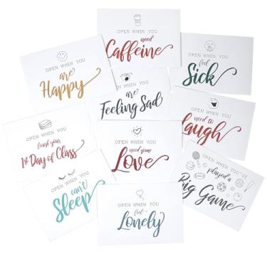 Imagem de MAQUITA Envelopes Open When para estudantes universitários 32 peças Open When Letters Kit For College, Going Away To College Envelopes Presentes, Cartões de presente de relacionamento de longa