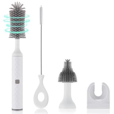 Imagem de Conjunto de Escovas Elétricas Multiuso Biqin para Mamadeiras - Branco