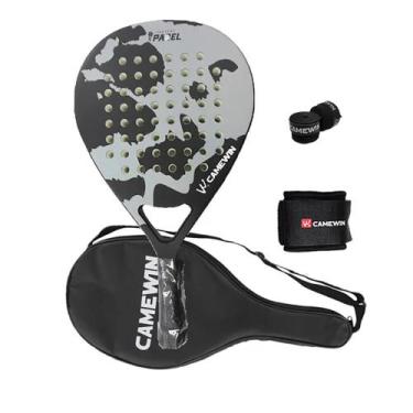 Imagem de Raquete de Tênis Padel CAMEWIN em Fibra de Carbono - 360g + 10g