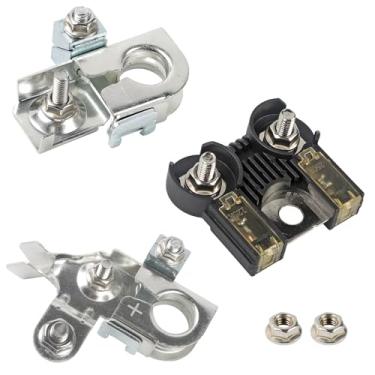 Imagem de AL3Z-14526-AA Terminal de fusível de bateria BT4Z-14450-AA BT4Z-14450-BA Braçadeira de terminal de bateria positiva e negativa compatível com Ford F150 2011-2014