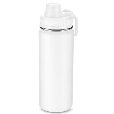 Imagem de garrafa tipo squeeze Para Água Suco Academia Treinos Corridas e Outros de Aço Inox 780 ML (Branco)