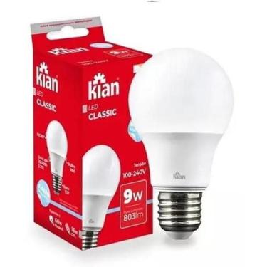 Imagem de Lâmpada Bulbo Led 9w Branco Bivolt  Kian, Branco, 9W