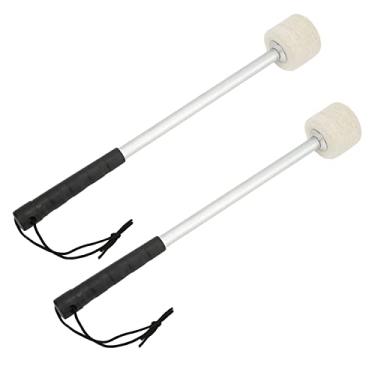 Imagem de Marretas de tambor de percussão, 2 peças, marretas de tambor de baixo de marcha, malho de tambor de baixo de tímpanos para peça de acessório de banda de instrumento
