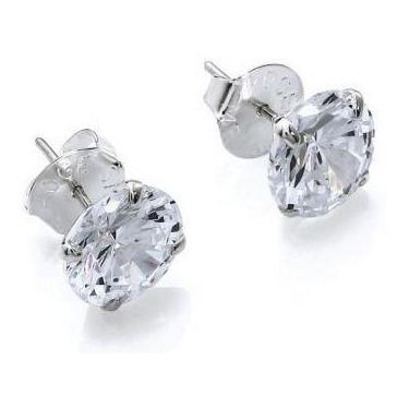 Imagem de Par Brinco Masculino Em Aço Inox Redondo Com Zircônia 6mm - Michester,