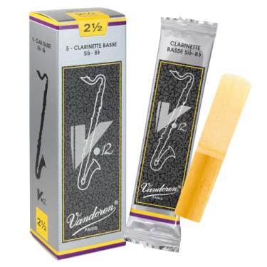 Imagem de Vandoren CR6225 Clarinete baixo V.12 palhetas força 2,5; caixa com 5, preto