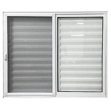 Imagem de Janela de Alumínio  Veneziana 3 Folhas com Tela Mosquiteira  100x120 Branco