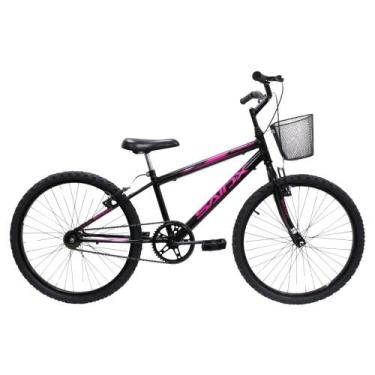 Imagem de  Bicicleta Aro 24 mono Bike Infantil Saidx Premium, Preto, Rosa