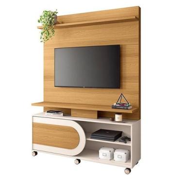 Imagem de Estante Home Theater Órbis Cinamomo Off White - HB Móveis - HB Moveis