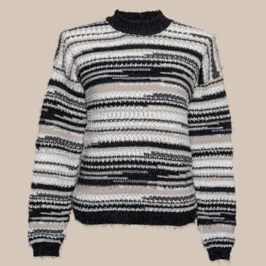 Imagem de Blusa Texturizada Tricot Feminina - Michele Tricot, GG, Preto