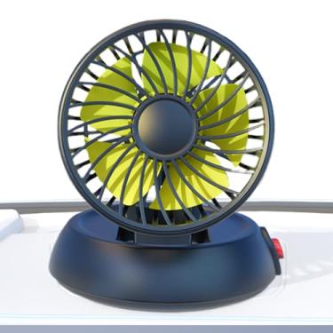 Imagem de Fã USB para carro, fã de carro | Cooler automático de cabeça única - Ventilador de resfriamento de veículos dobráveis, 3 velocidades, para SUVs, trailers, caminhões, sedãs, cruzeiros, alimentado por U