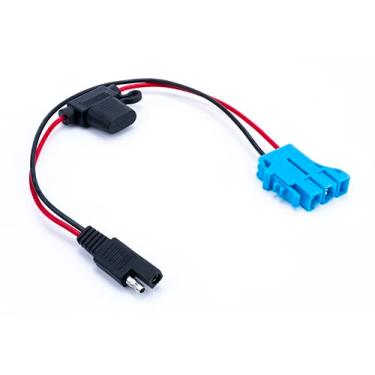 Imagem de Adaptador de carregador de bateria de 12 V compatível com Peg Perego, John Deere Kids Tractor Toys, bateria de 12 volts, adaptador SAE de 2 pinos, para conector de carregador de bateria