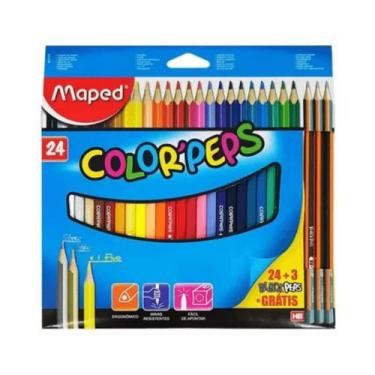 Imagem de Lápis De Cor Maped Color Peps 24 Cores + 3 Lápis Grafite