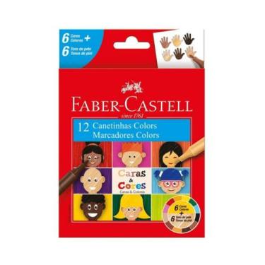 Imagem de Caneta Hidrocor Faber Castell Caras e Cores 12 Cores