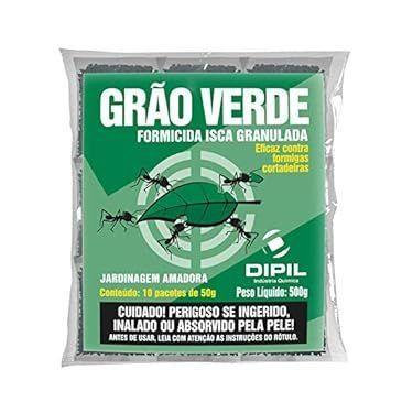 Imagem de Até 4 pacotes 500gr - formicida grão verde - isca para formigas granul