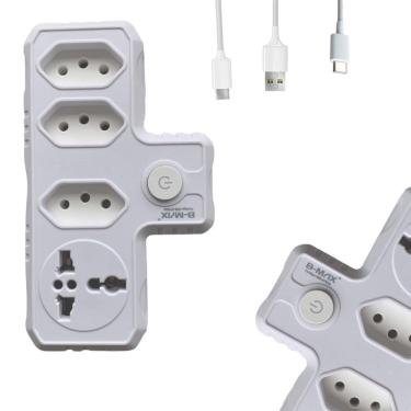 Imagem de Adaptador Para Tomada Benjamin 4 Em 1 Com Sem Fio (Bm-8703A)