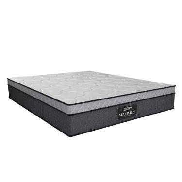 Imagem de Colchão Casal Molas Ensacadas 138x188x24cm Cinza - Branco - Suporta Até 120kg Cinza-bran